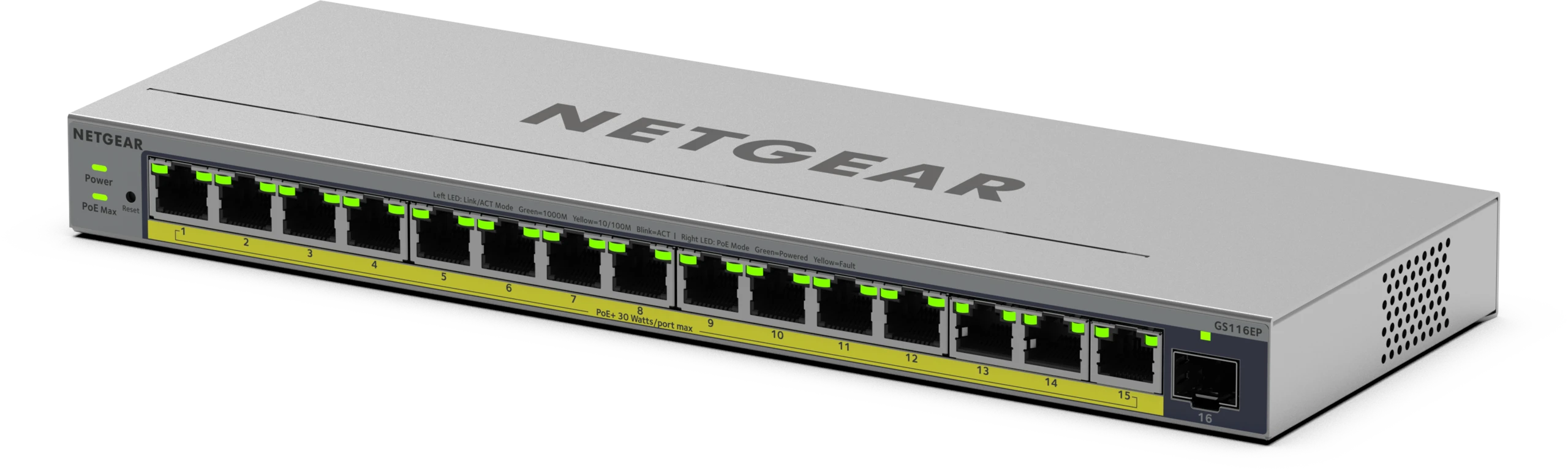 Netgear Easy Smart PoE+ Switch (GS116EPP)