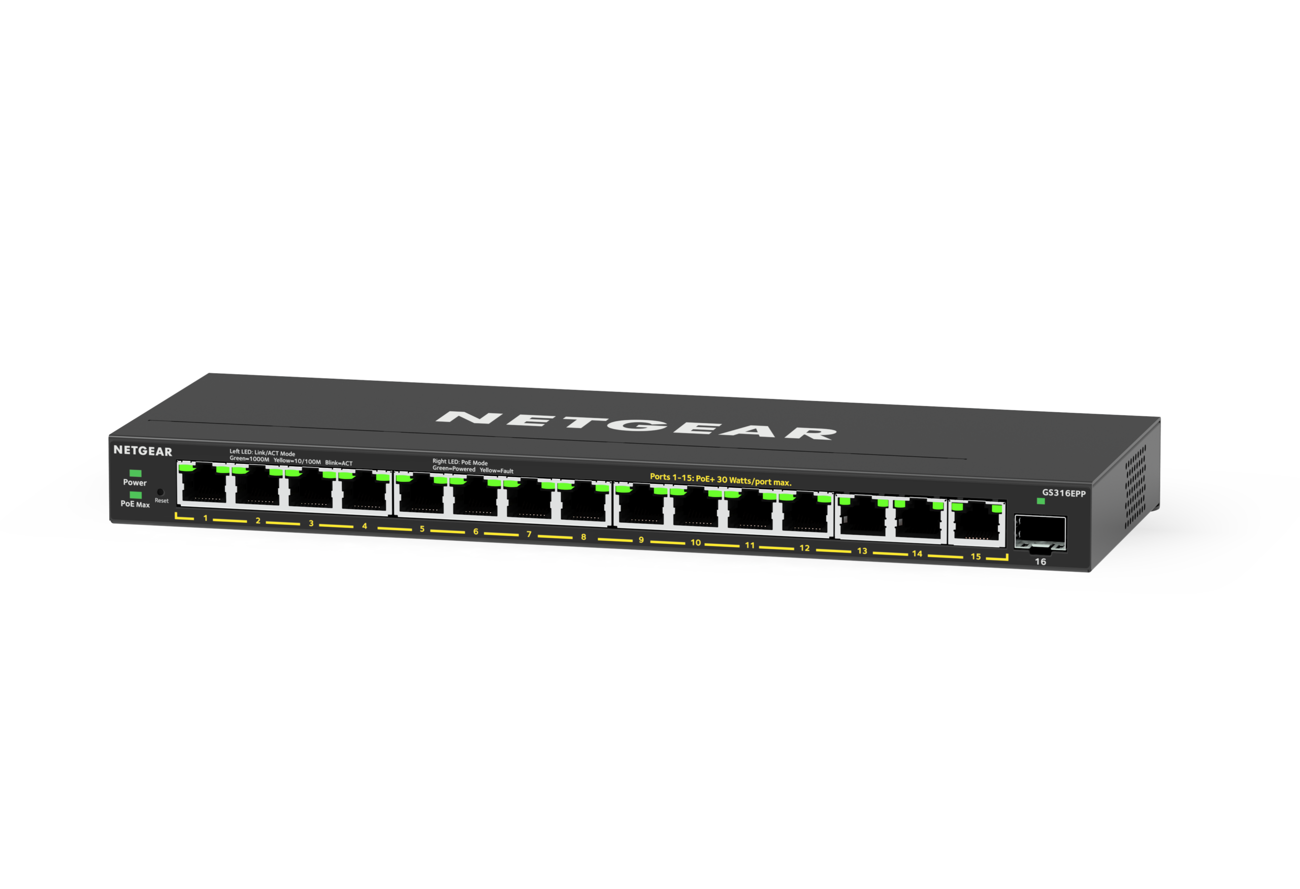 Netgear Easy Smart Managed Essentials Switch (GS316EPP)