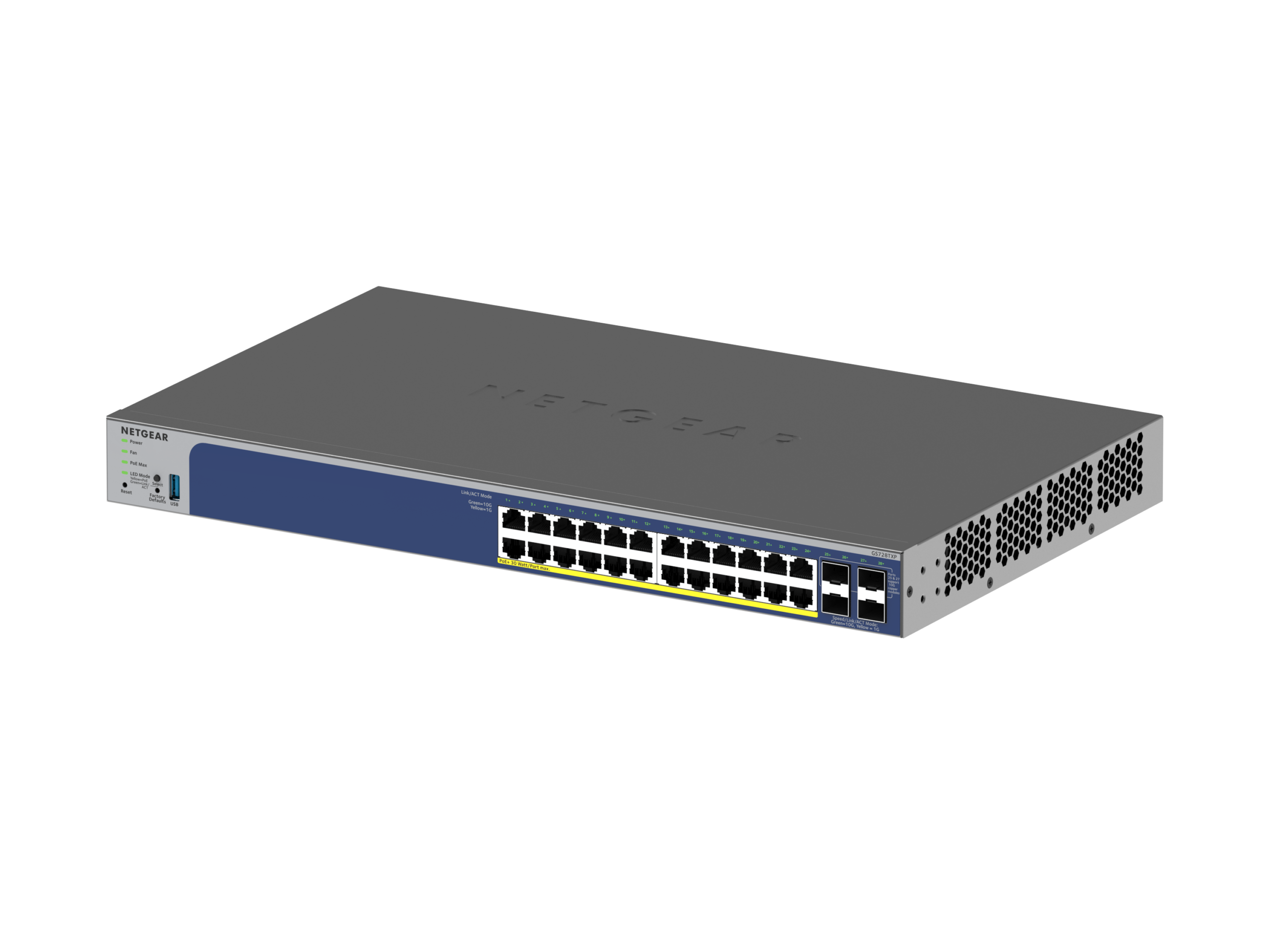 Netgear 24-Port Gigabit Ethernet PoE+ Smart Switch (GS728TXPV3)