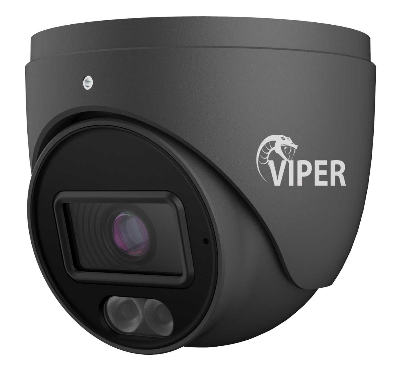 6MP Fixed Smart Dual-Illumination Turret Camera with People Detection (Black Housing)