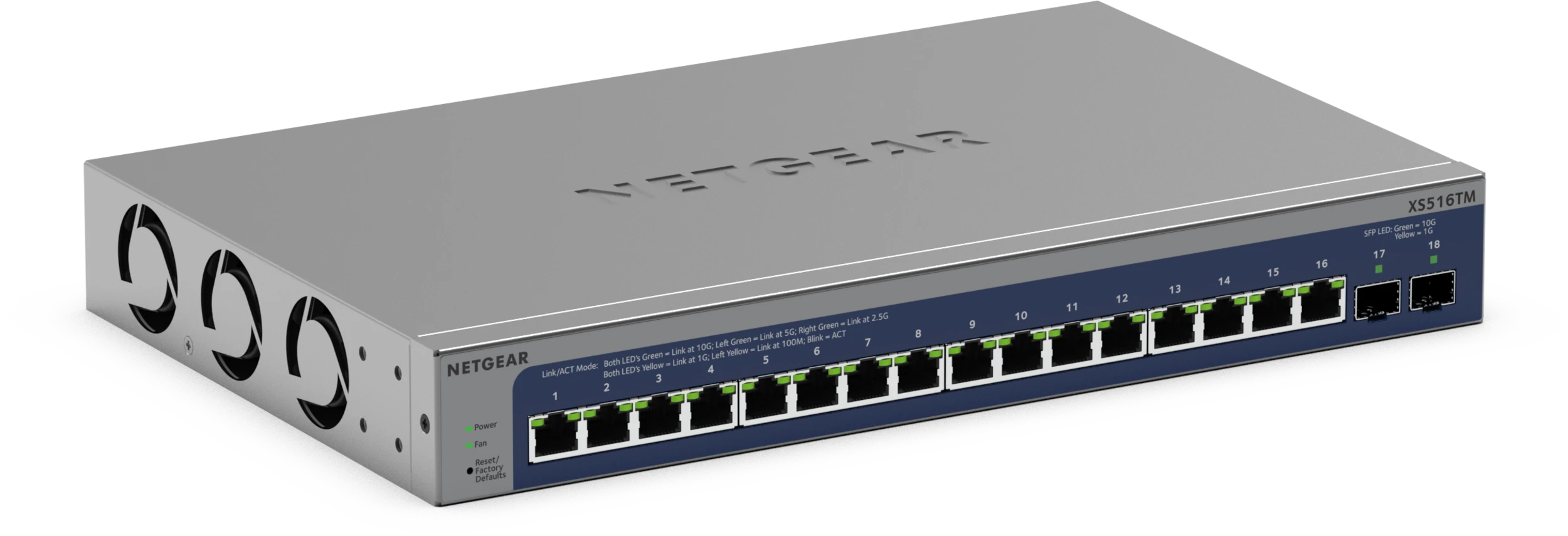 Netgear S3600 Series 10G/Multi-Gigabit Ethernet Smart Switches (XS516TM)